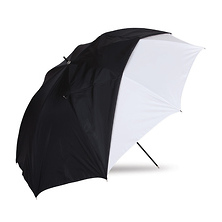 45 In. Optical White Satin with Removable Black Cover Umbrella Image 0