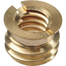 BS-100 3/8 inch -16 to 1/4 inch -20 Brass Reducer Bushing Image 0