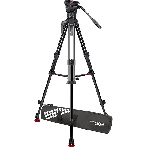 75/2 Mark II Aluminum Tripod System with Ace XL Head & Mid-Level Spreader Image 1