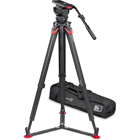 Video 18 S2 Fluid Head with flowtech 100mm Carbon Fiber Tripod & Carry Handle Kit Image 0