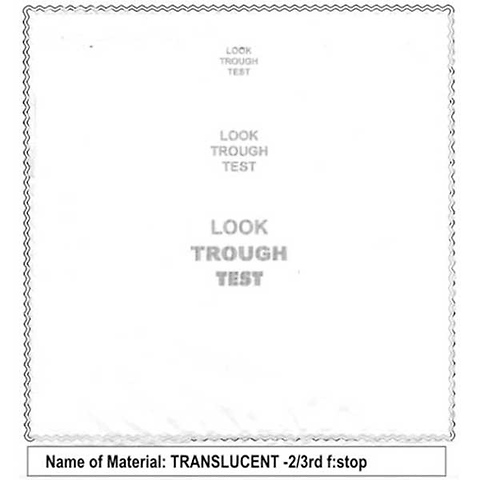 Pro 4' x 6' Translucent 2/3-stop Diffusion Panel Image 0