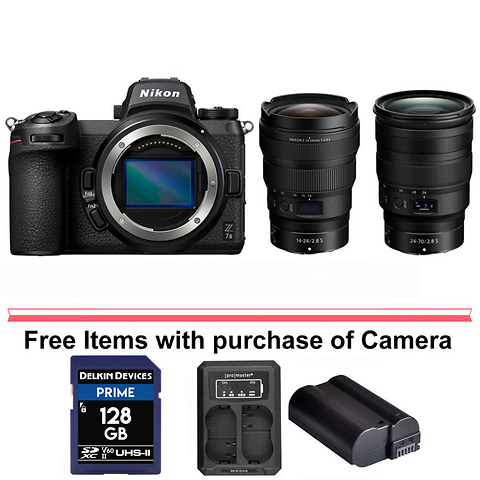 Z 7II Mirrorless Digital Camera Body w/Nikkor Z 14-24mm f/2.8 & Z 24-70mm f/2.8 Image 0