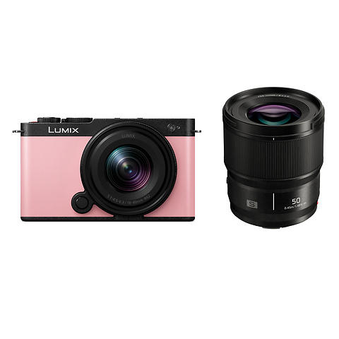 Lumix DC-S9 Mirrorless Digital Camera with 18-40mm Lens (Sakura Pink) and Lumix S 50mm f/1.8 Lens Image 0