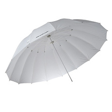 7 ft. White Diffusion Parabolic Umbrella Image 0
