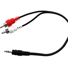 Stereo Mini Y Adapter 3.5mm Plug to Dual RCA Males (10 In. Long) Image 0