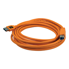 Pro SuperSpeed USB 3.0 Male A to Male B 15 ft. Cable (Orange) Image 0