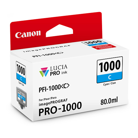 PFI-1000 C LUCIA PRO Cyan Ink Tank (80ml) Image 1