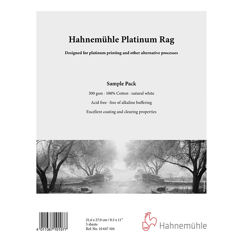 Platinum Rag Fine Art Paper Sample Pack (8.5 x 11 In. 5 Sheets) Image 0