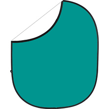 Collapsible/Reversible Background (5 x 6 ft., Teal/White) Image 0