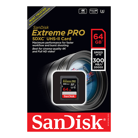 64GB Extreme Pro UHS-II SDXC Memory Card (260MB/s) Image 1