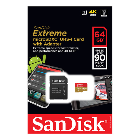 64GB Extreme UHS-I microSDXC Memory Card (60MB/s) Image 1