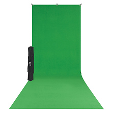 X-Drop Wrinkle-Resistant Backdrop Kit Chroma-Key Green Sweep (5 x 12 ft.) Image 0