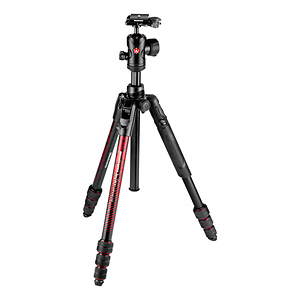 Befree Advanced Travel Al Tripod with Ball Head (Twist Locks, Red)