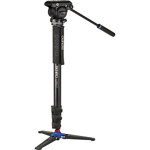 A48FD Aluminum Monopod with 3-Leg Base & S4Pro Fluid Video