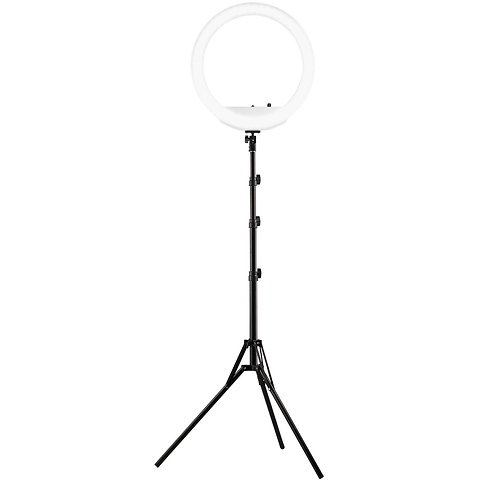 18 in. Bi-Color LED Ring Light Kit with Batteries and Stand Image 1