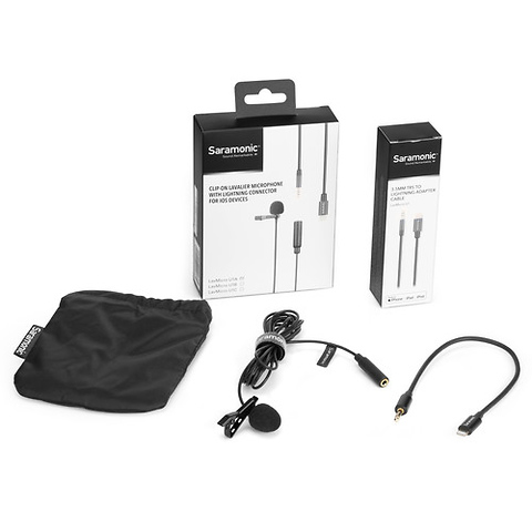 LavMicro U1A Omnidirectional Lavalier Microphone with Lightning Connector for iOS Devices (6.5 ft. Cable) Image 1