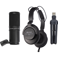 ZDM-1 Podcast Mic Pack with Headphones, Windscreen, XLR, and Tabletop Stand Bundle Kit Image 0