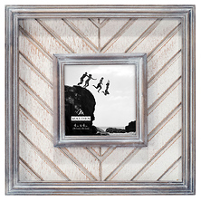 4 x 4 in. Herringbone Picture Frame (White Wash) Image 0