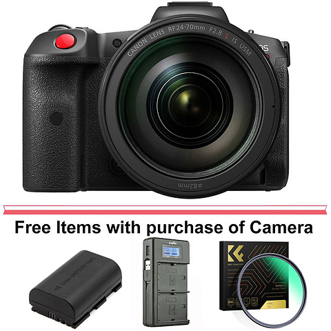 EOS R5 C Digital Mirrorless Cinema Camera with RF 24-70mm f/2.8 Lens Image 0