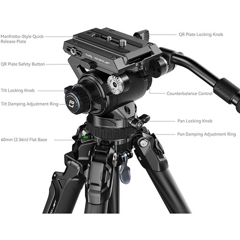 x Potato Jet Tribex Hydraulic Carbon Fiber Tripod Kit Image 2