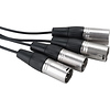 SR-C2026 3.5mm TRRRS Male to Quad XLR Male Output Cable for Wireless Receivers Thumbnail 2