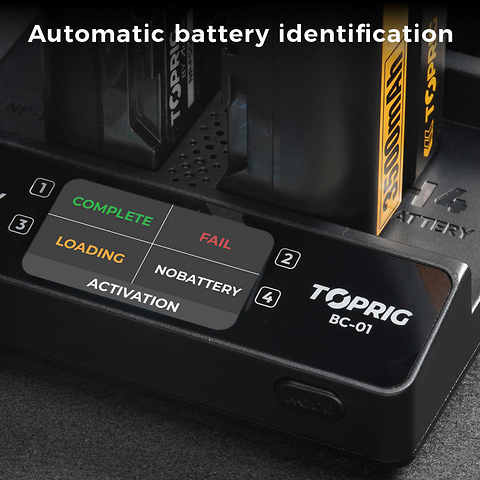 TOPRIG 100W 4-Bay NP-F Fast Charger Image 4