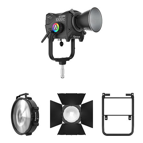 STORM 1000c Cine Kit with Skid Support, Fresnel, and Barndoors Image 0