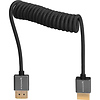 Coiled High-Speed HDMI 2.0 Braided Cable (12 to 24 in., Raven Black) Thumbnail 2