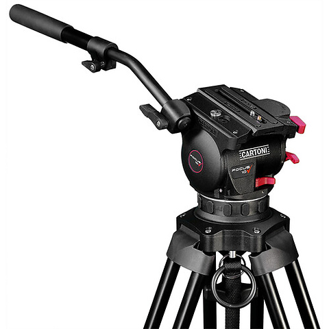 Focus 10 Fluid Head Kit with 2-Stage Carbon Fiber SmartStop SDS Tripod (100mm) Image 1