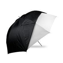 60in. Optical White Satin with Removable Black Cover Umbrella Image 0